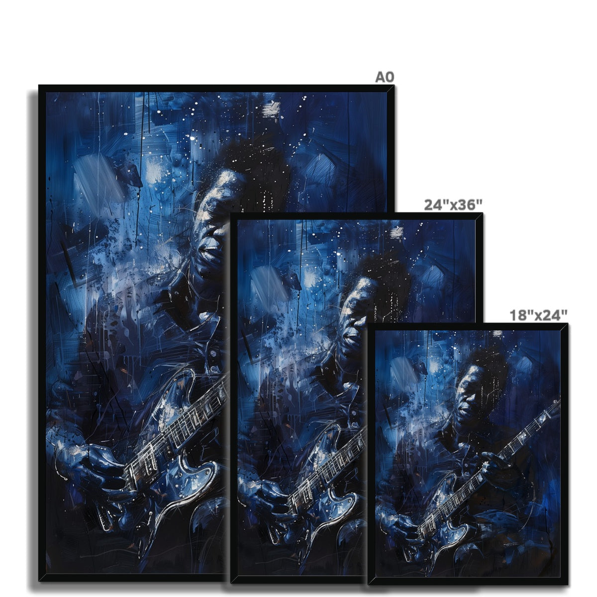 Jen Fargeot Creative | Jazz | Wall Art | Guitar Man Henry | Framed Print