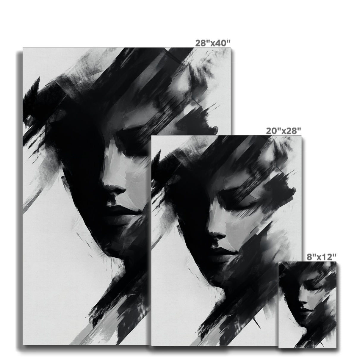 Jen Fargeot Creative | Black & White | Wall Art | Monochrome Portrait | Canvas