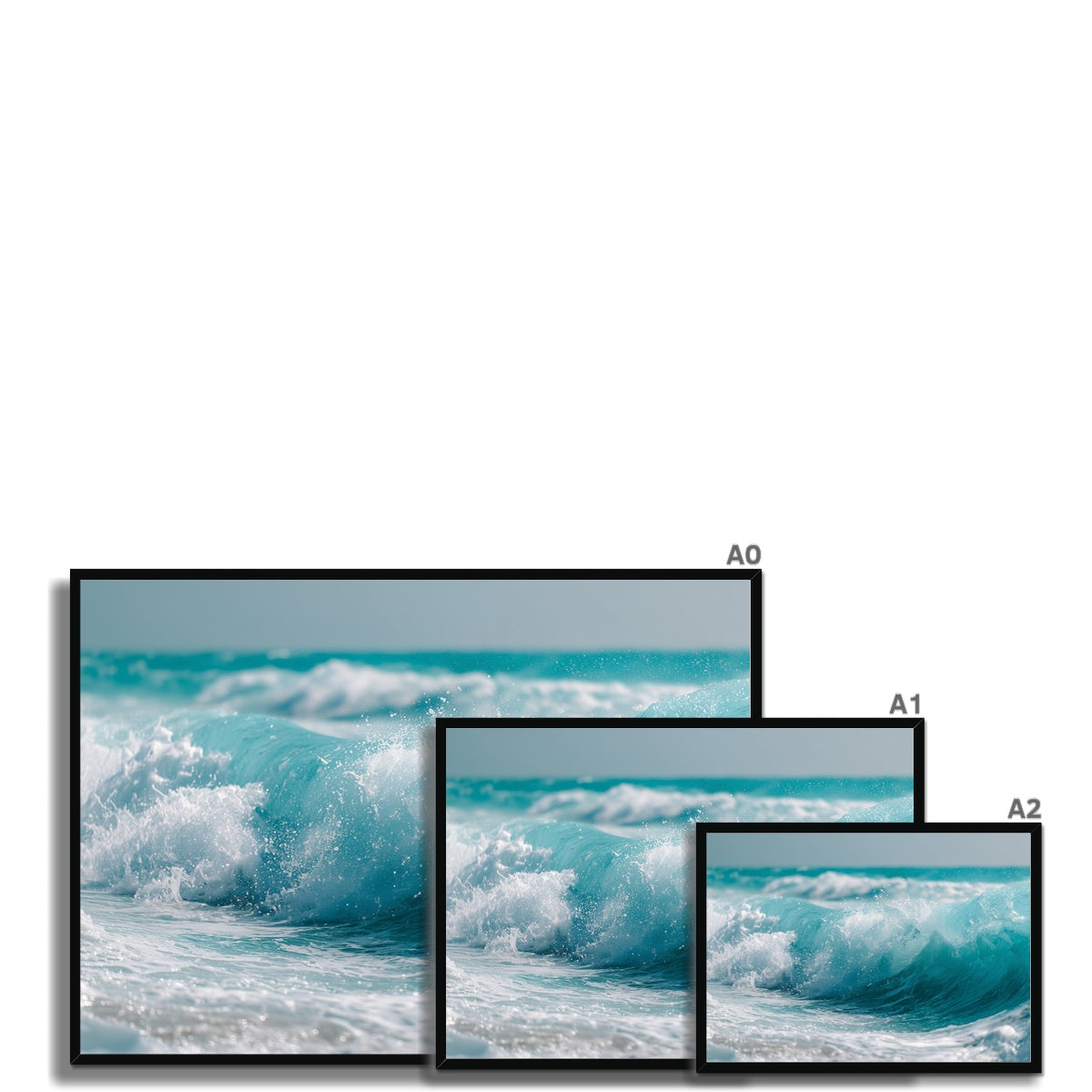 Jen Fargeot Creative | Beach | Wall Art | Crashing Waves (2) | Framed Print