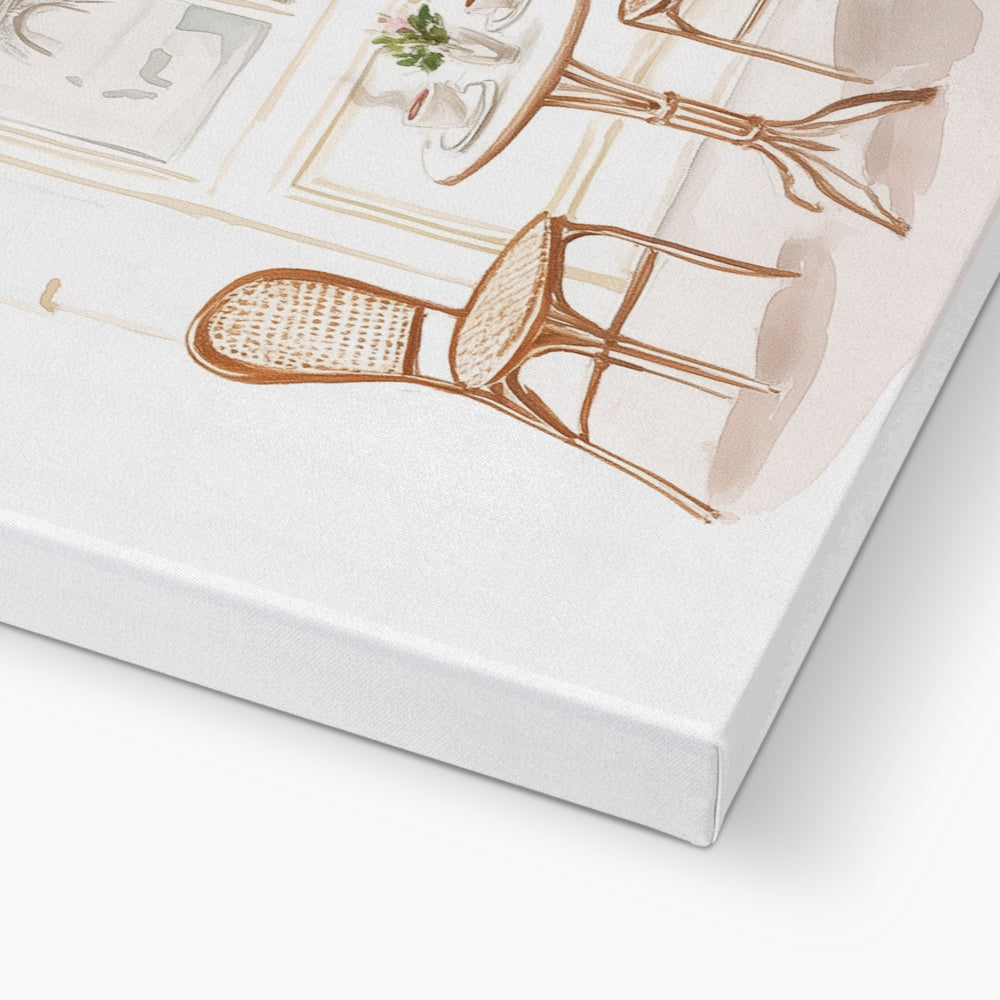 Jen Fargeot Creative | Watercolour | Parisian Café | Wall Art | Canvas
