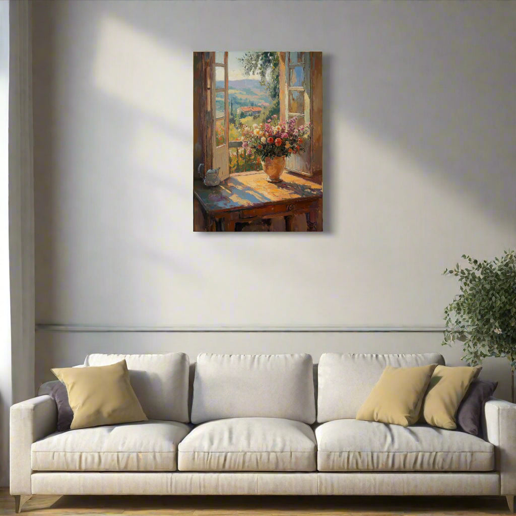 Jen Fargeot Creative | Botanical | Wall Art | Flowers at the Window | Canvas