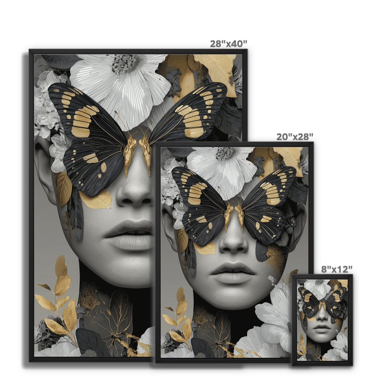 Jen Fargeot Creative | Surreal | Wall Art | Butterfly Eyes | Framed Canvas