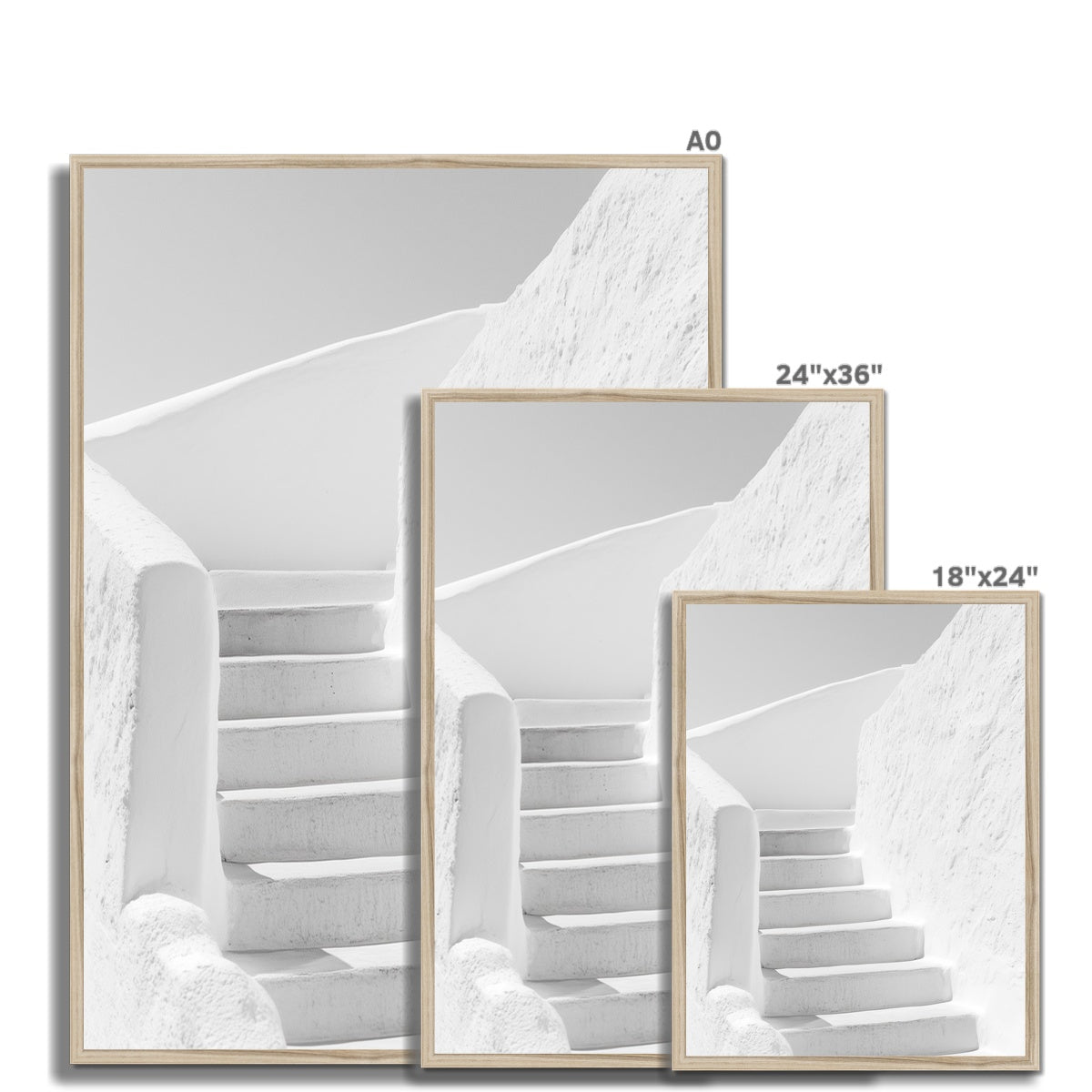 Jen Fargeot Creative | Architecture | Wall Art | White Stairs | Framed Print