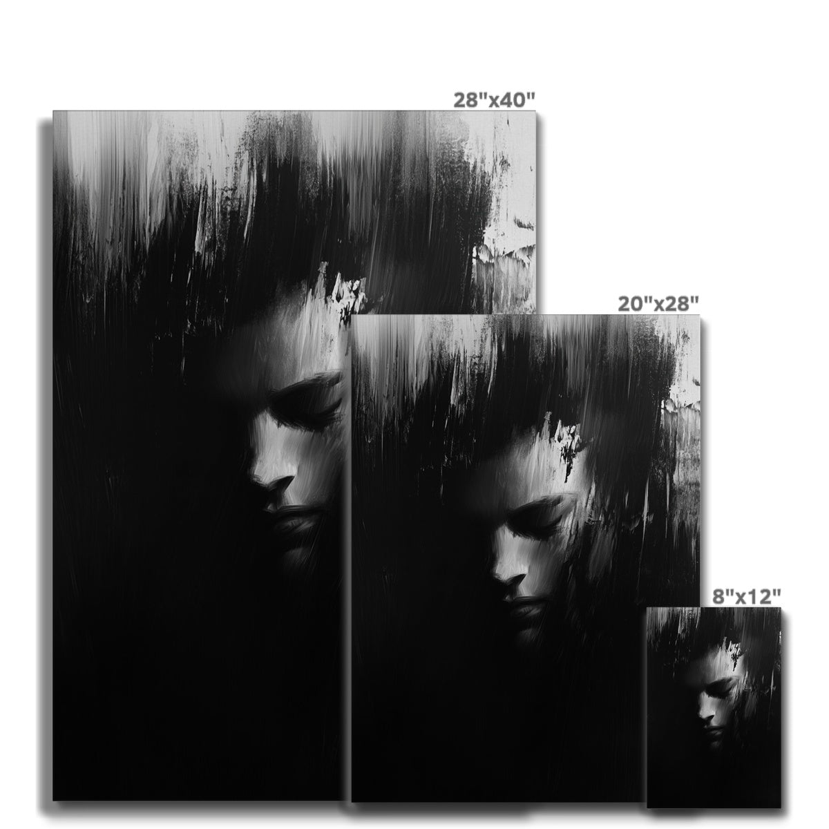 Jen Fargeot Creative | Black & White | Wall Art | Solitude in Shadows | Canvas