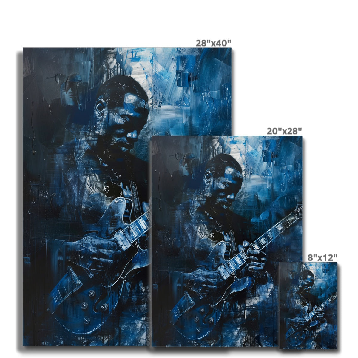 Jen Fargeot Creative | Jazz | Wall Art | Guitar Man Mike | Canvas