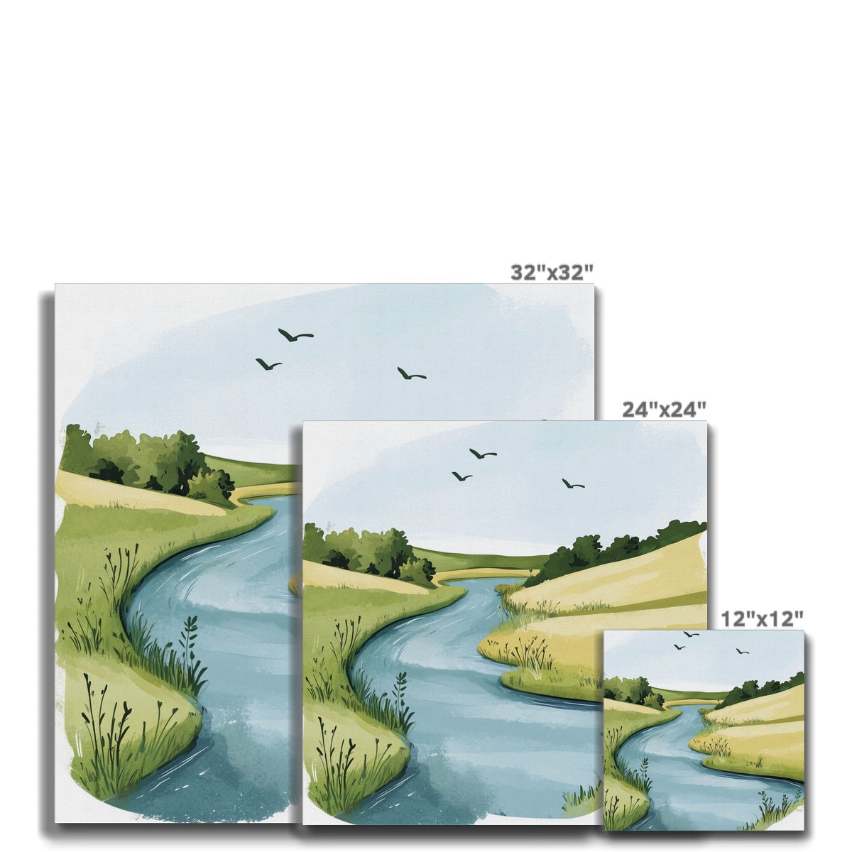 Jen Fargeot Creative | Abstract | Wall Art | Winding River | Canvas