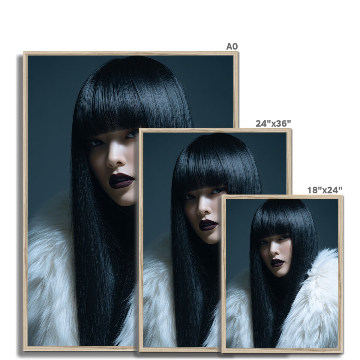 Jen Fargeot Creative | Fashion | Wall Art | Midnight in White (2) | Framed Print