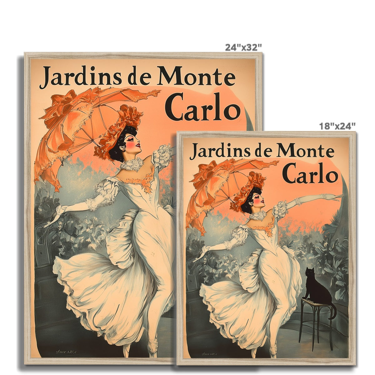 Jen Fargeot Creative | Vintage French | Wall Art | Jardins de Monte Carlo | Framed Print