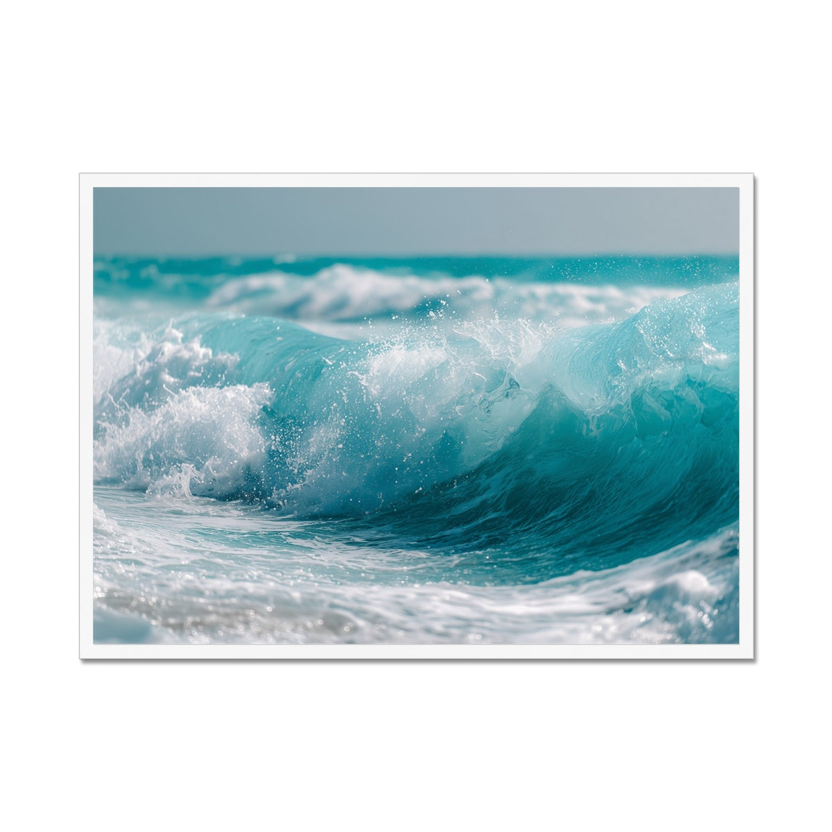 Jen Fargeot Creative | Beach | Wall Art | Crashing Waves (2) | Framed Print