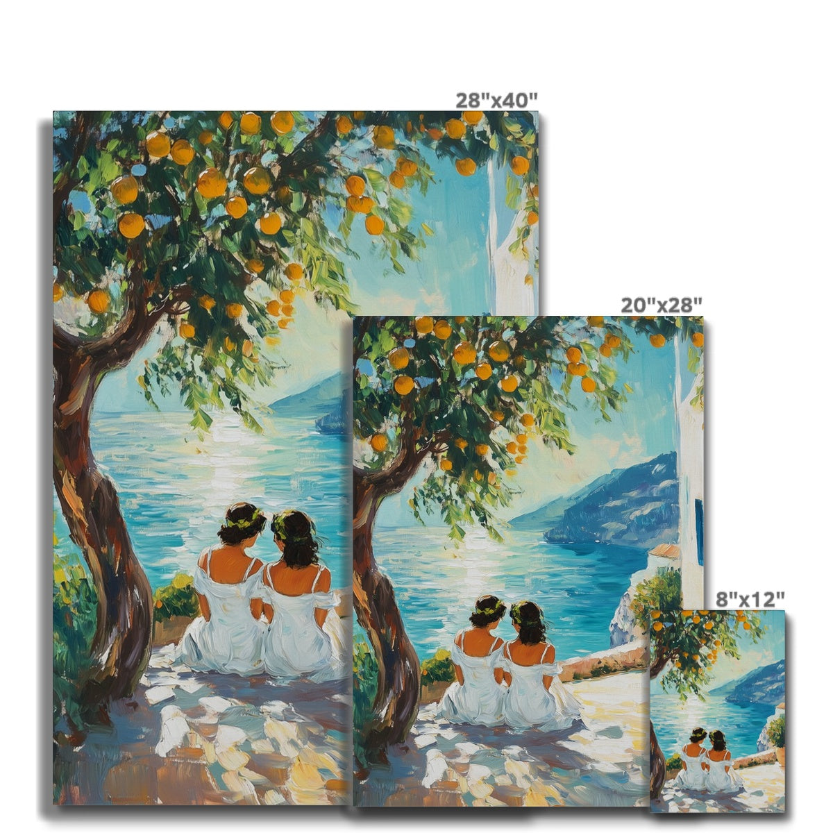 Jen Fargeot Creative | Mediterranean | Wall Art | Friendship Under The Lemon Tree (2) | Canvas