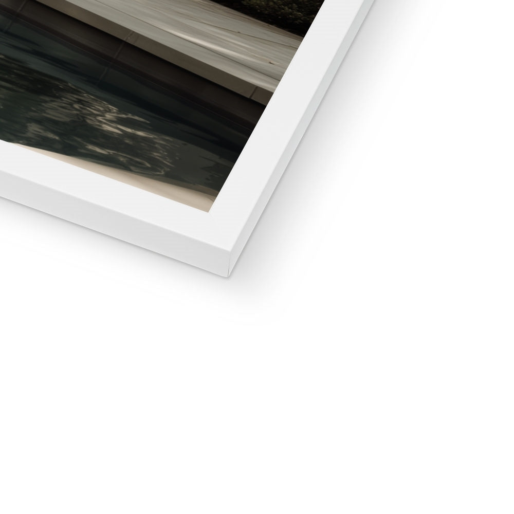 Jen Fargeot Creative | Architecture | Wall Art | The Mansion's Poolside | Framed Print