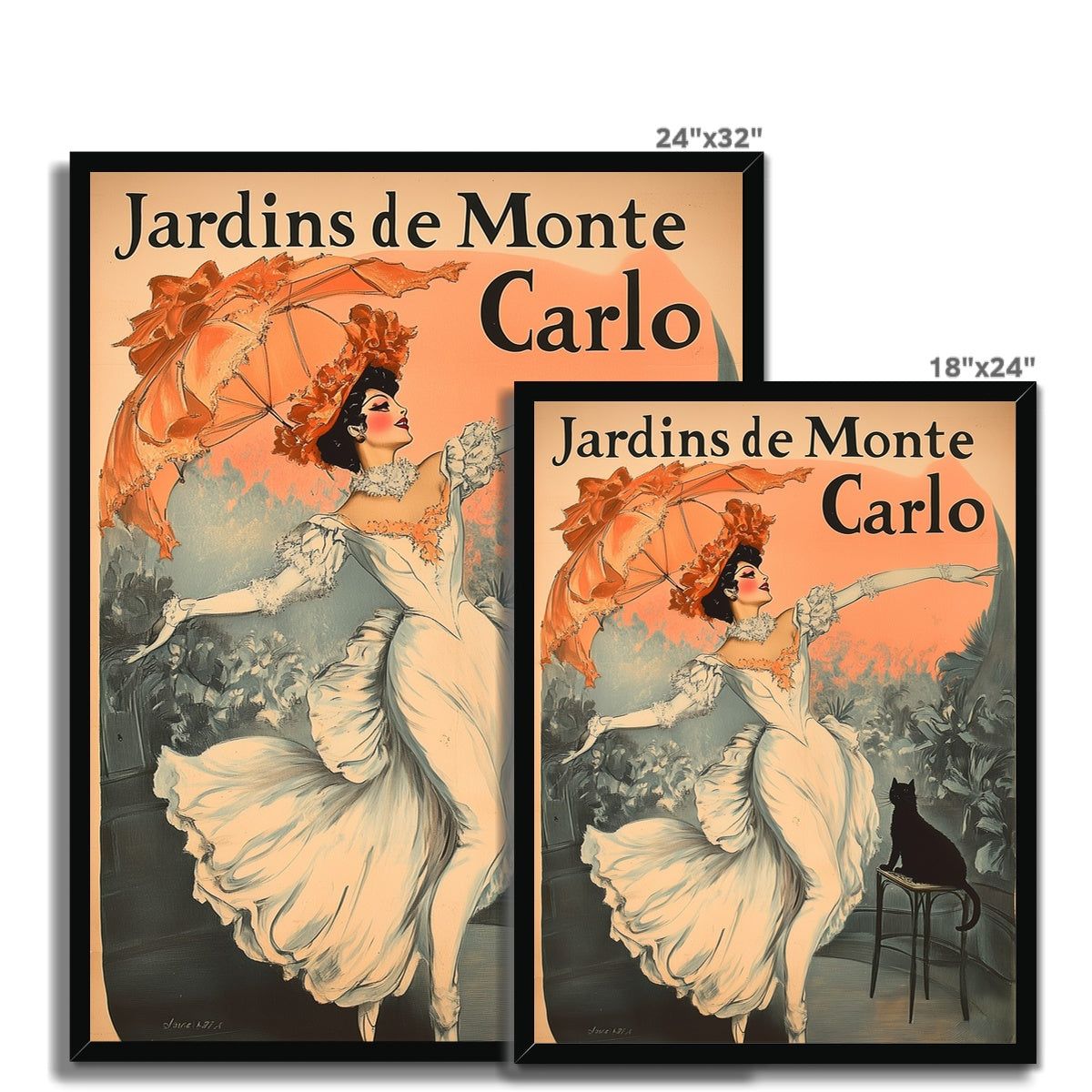 Jen Fargeot Creative | Vintage French | Wall Art | Jardins de Monte Carlo | Framed Print