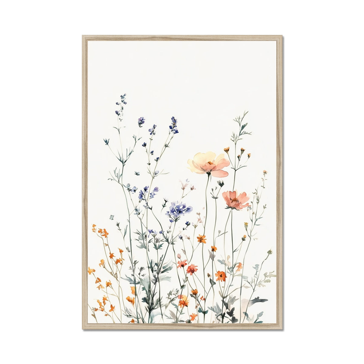 Jen Fargeot Creative | Botanical | Wall Art | The Wildflowers and The Lavender | Framed Print
