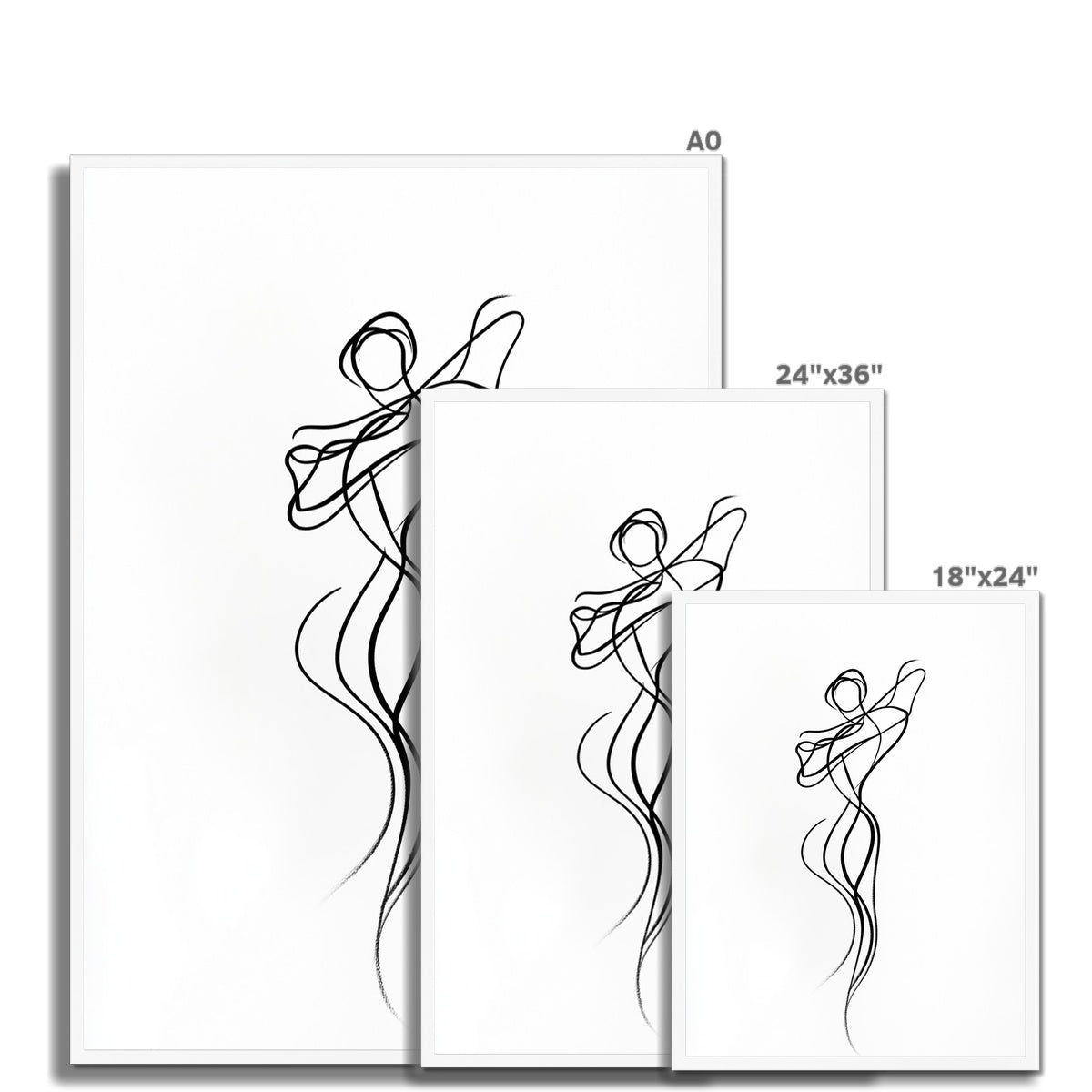 Jen Fargeot Creative | Minimalist | Wall Art | Dancing Flame | Framed Print
