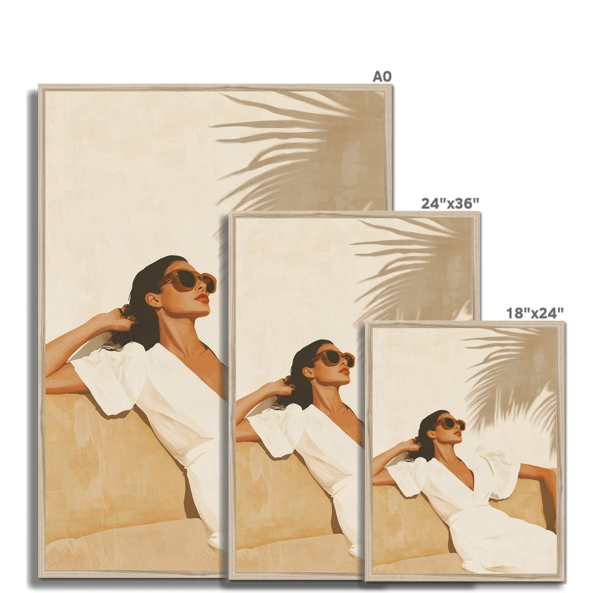 Jen Fargeot Creative | Illustration | Wall Art | Chilling in the Sun | Framed Print