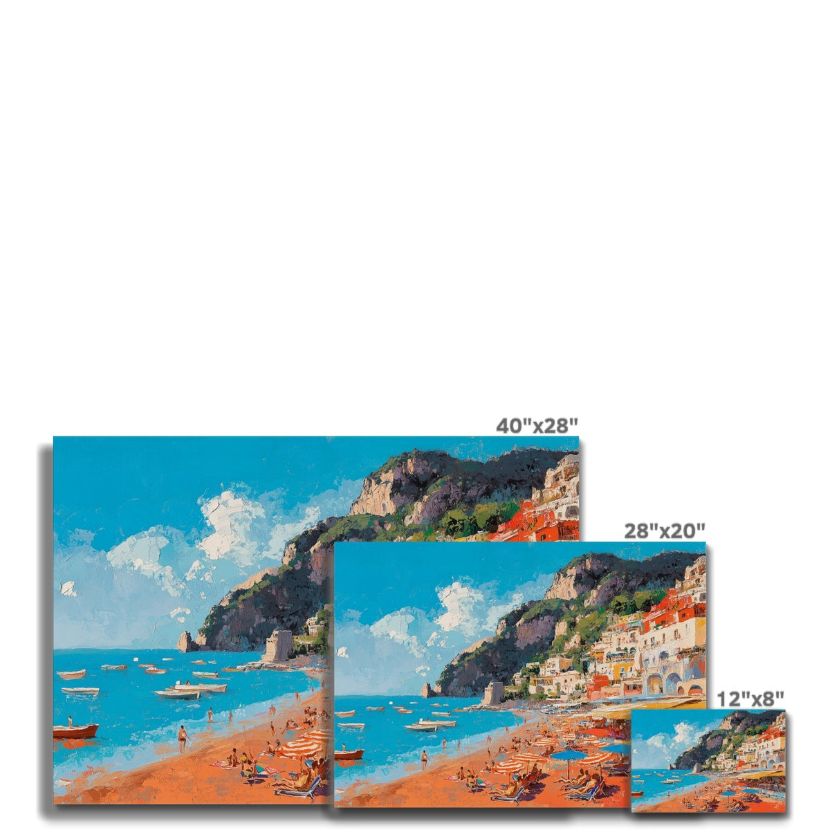 Jen Fargeot Creative | Mediterranean | Wall Art | Positano | Beach Canvas