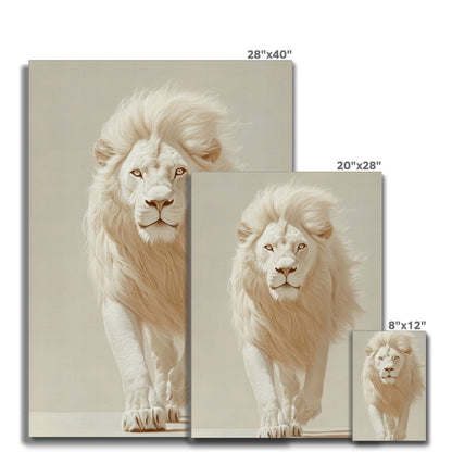 Jen Fargeot Creative | Animal | Wall Art | Majestic White Lion | Canvas