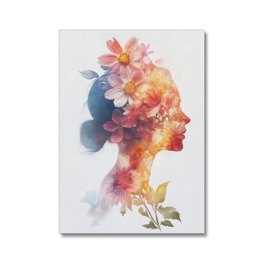 Jen Fargeot Creative | Surreal | Wall Art | A Head in Bloom | Canvas