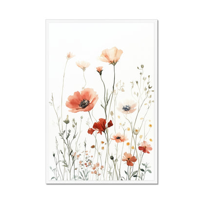 Jen Fargeot Creative | Watercolour | Wall Art | The Wildflowers and the Poppy | Framed Print