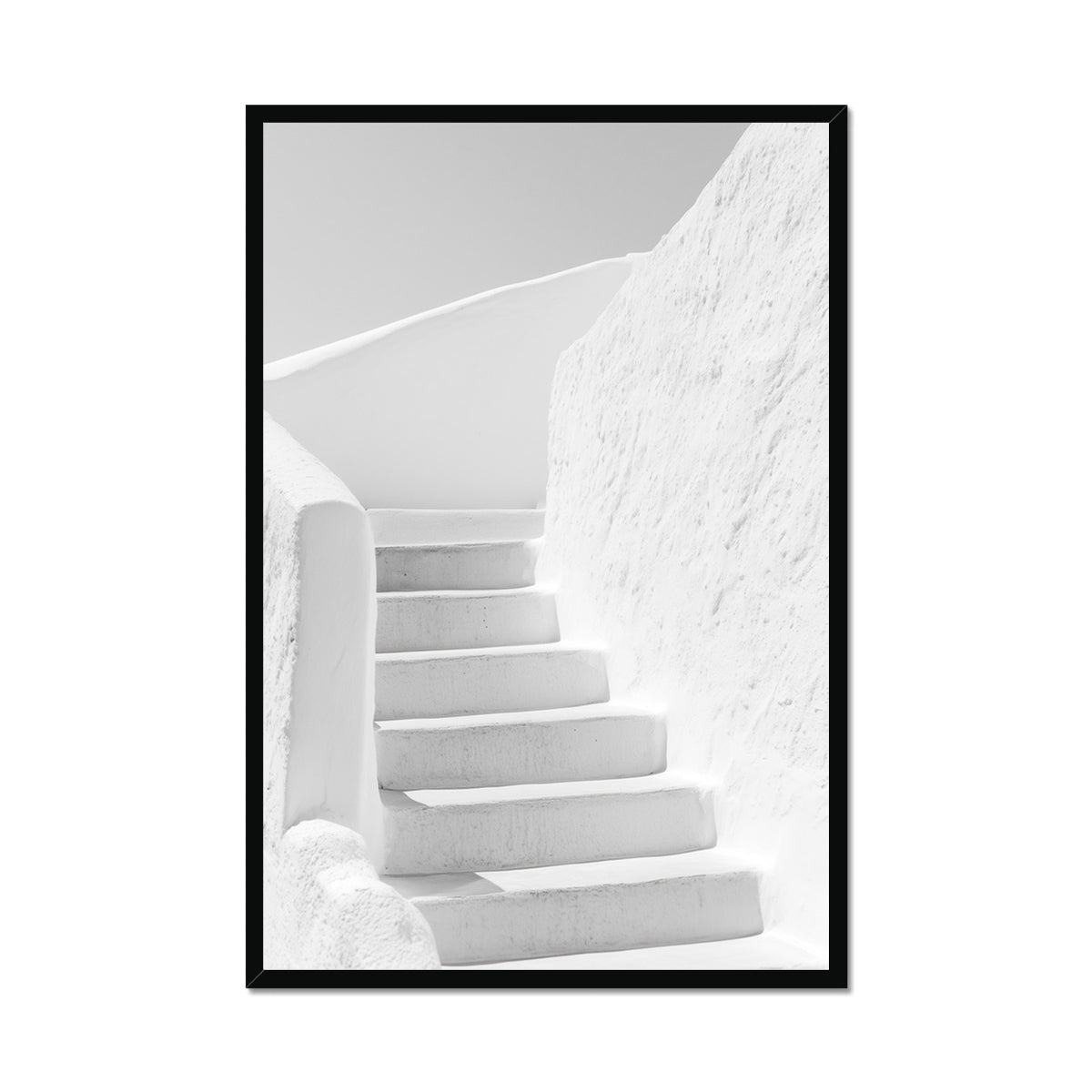 Jen Fargeot Creative | Architecture | Wall Art | White Stairs | Framed Print