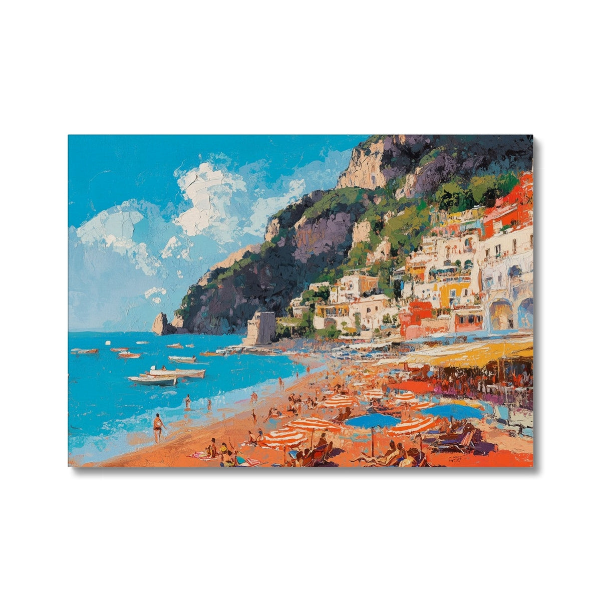 Jen Fargeot Creative | Mediterranean | Wall Art | Positano | Beach Canvas