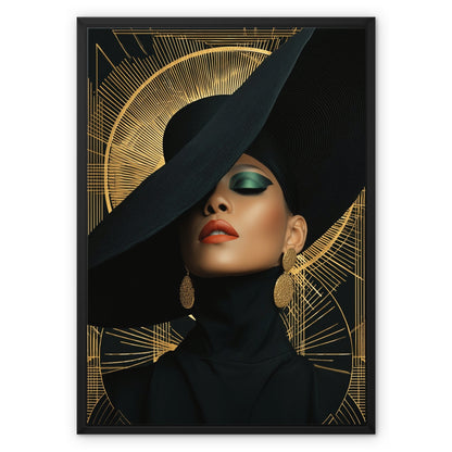 Jen Fargeot Creative | Fashion | Wall Art | Golden Gaze | Framed Canvas