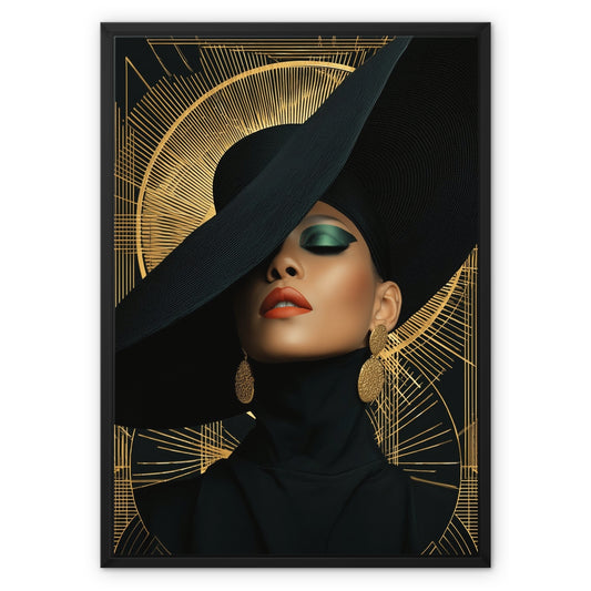 Jen Fargeot Creative | Fashion | Wall Art | Golden Gaze | Framed Canvas