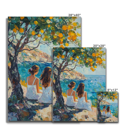 Jen Fargeot Creative | Landscape | Wall Art | Friendship Under The Lemon Tree | Canvas