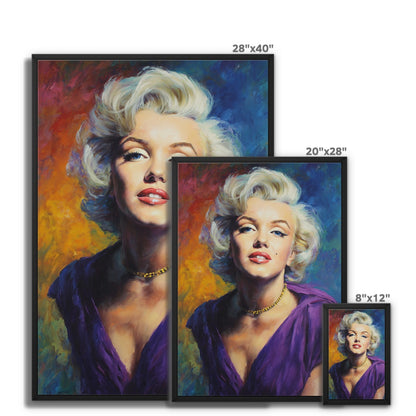 Jen Fargeot Creative | Portrait | Wall Art | Marilyn in Violet | Framed Canvas