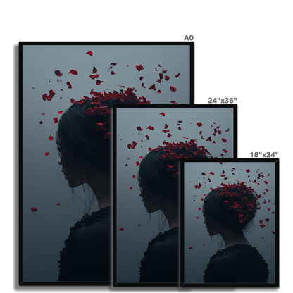 Jen Fargeot Creative | Surreal | Wall Art | Girl with Roses | Framed Print