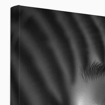 Jen Fargeot Creative | Black & White | Wall Art | Girl with Fern Leaves | Canvas