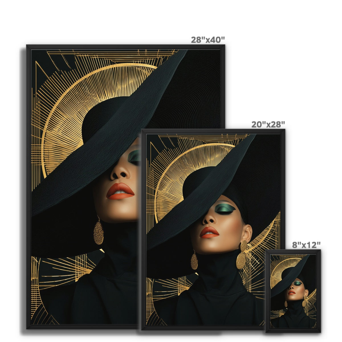 Jen Fargeot Creative | Fashion | Wall Art | Golden Gaze | Framed Canvas