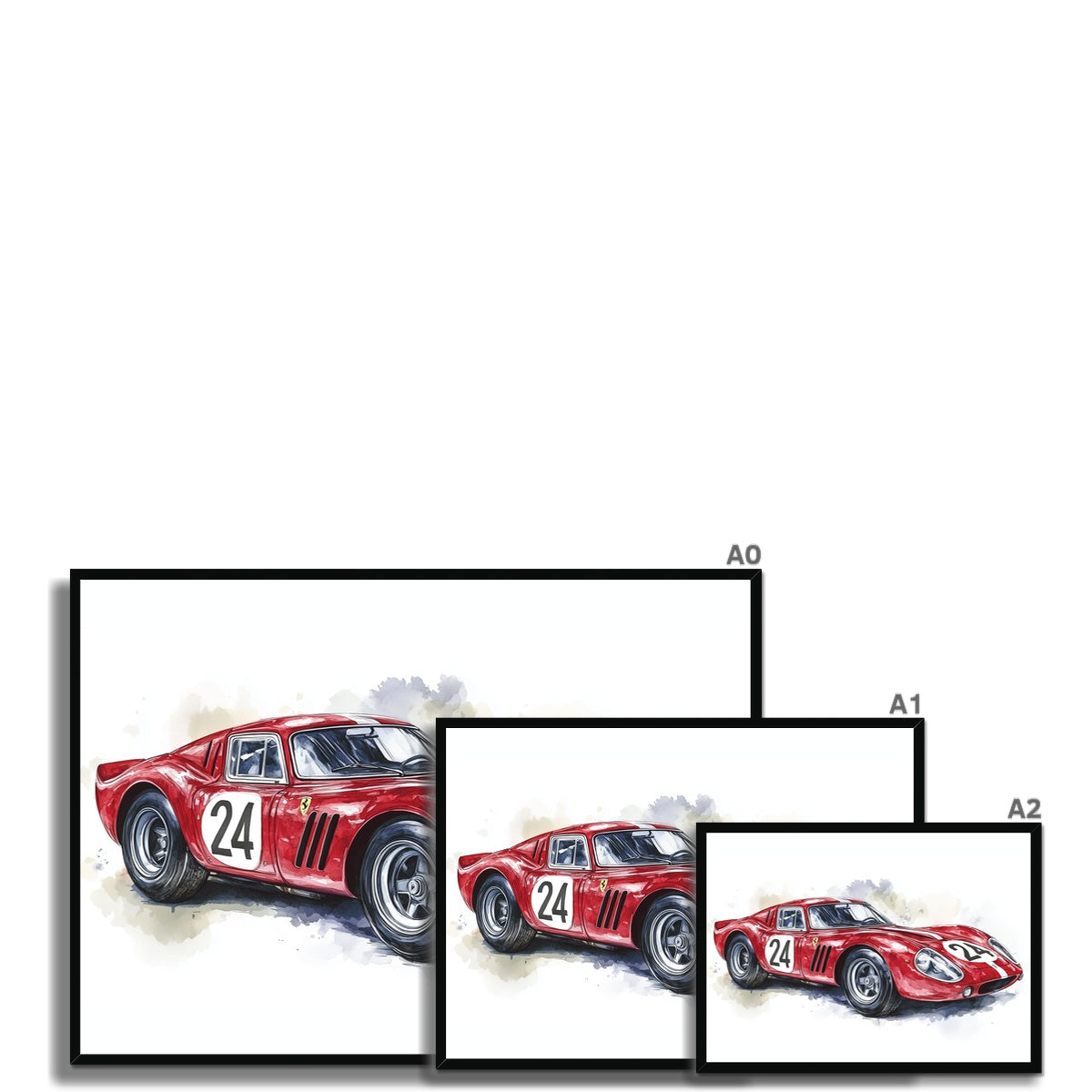 Jen Fargeot Creative | Cars | Wall Art | Ferrari Dino GTO | Framed Print