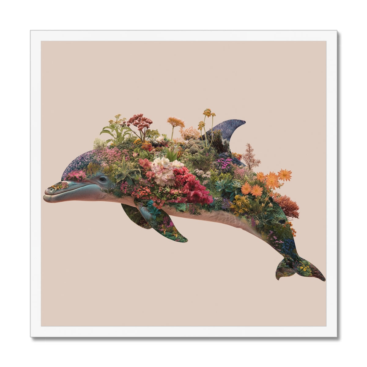 Jen Fargeot Creative | Surreal | Wall Art | Garden Dolphin | Framed Print