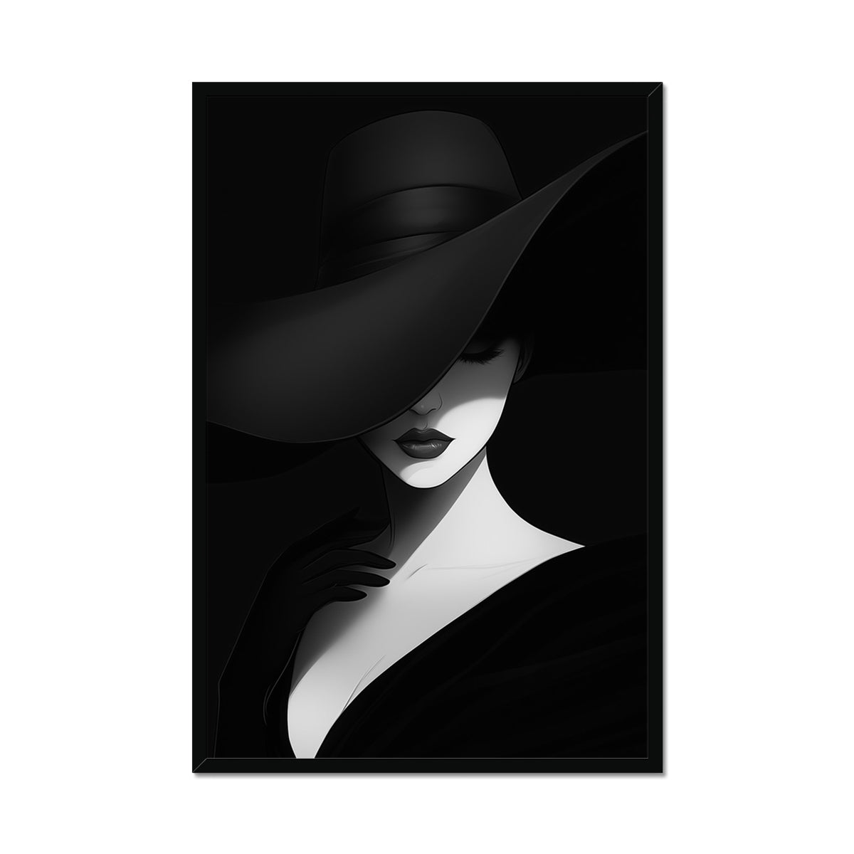 Jen Fargeot Creative | Black & White | Wall Art | Elegant Woman | Framed Print
