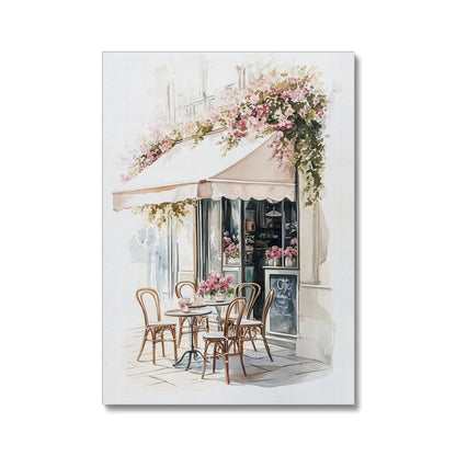 Jen Fargeot Creative | Watercolour | Parisian Café Side Profile | Wall Art | Canvas