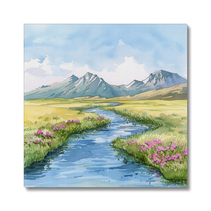 Jen Fargeot Creative | Children Watercolour | Wall Art | Small River | Canvas