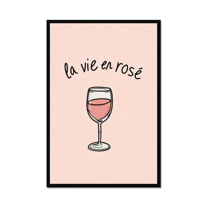 Jen Fargeot Creative | Illustration | Wall Art | La Vie En Rosé | Framed Print