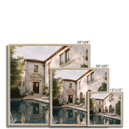 Jen Fargeot Creative | Architecture | Wall Art | The Mansion's Poolside (2) | Framed Print
