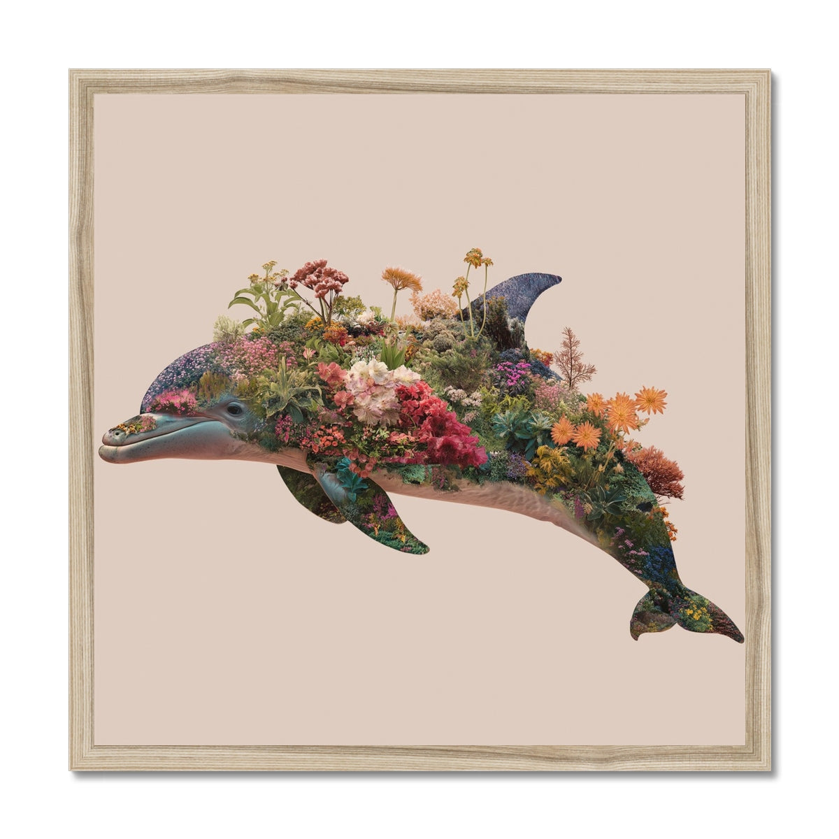 Jen Fargeot Creative | Surreal | Wall Art | Garden Dolphin | Framed Print