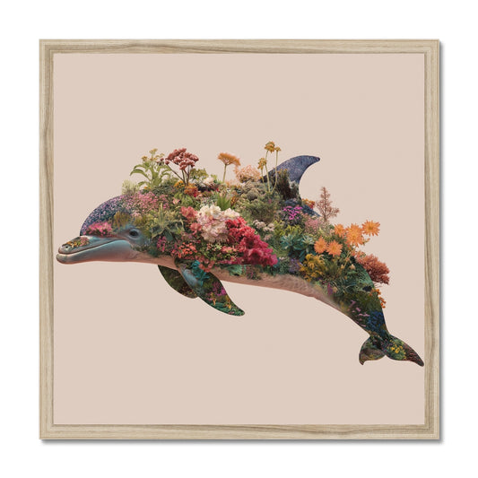 Jen Fargeot Creative | Surreal | Wall Art | Garden Dolphin | Framed Print