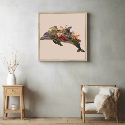 Jen Fargeot Creative | Surreal | Wall Art | Garden Dolphin | Framed Print