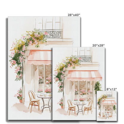 Jen Fargeot Creative | Watercolour | Parisian Café | Wall Art | Canvas
