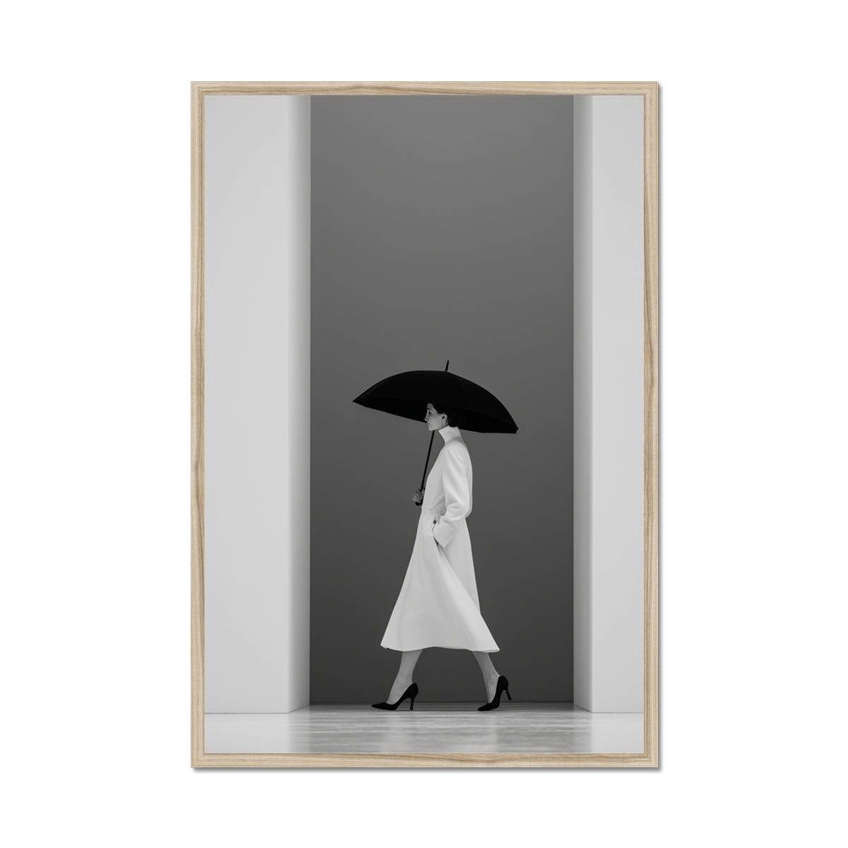 Jen Fargeot Creative | Fashion | Wall Art | The Model and The Umbrella | Framed Print
