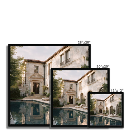 Jen Fargeot Creative | Architecture | Wall Art | The Mansion's Poolside (2) | Framed Print