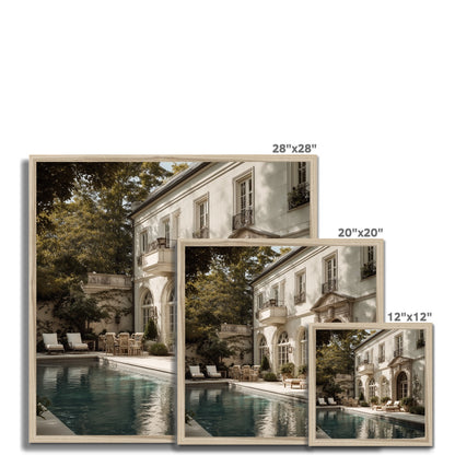 Jen Fargeot Creative | Architecture | Wall Art | The Mansion's Poolside | Framed Print