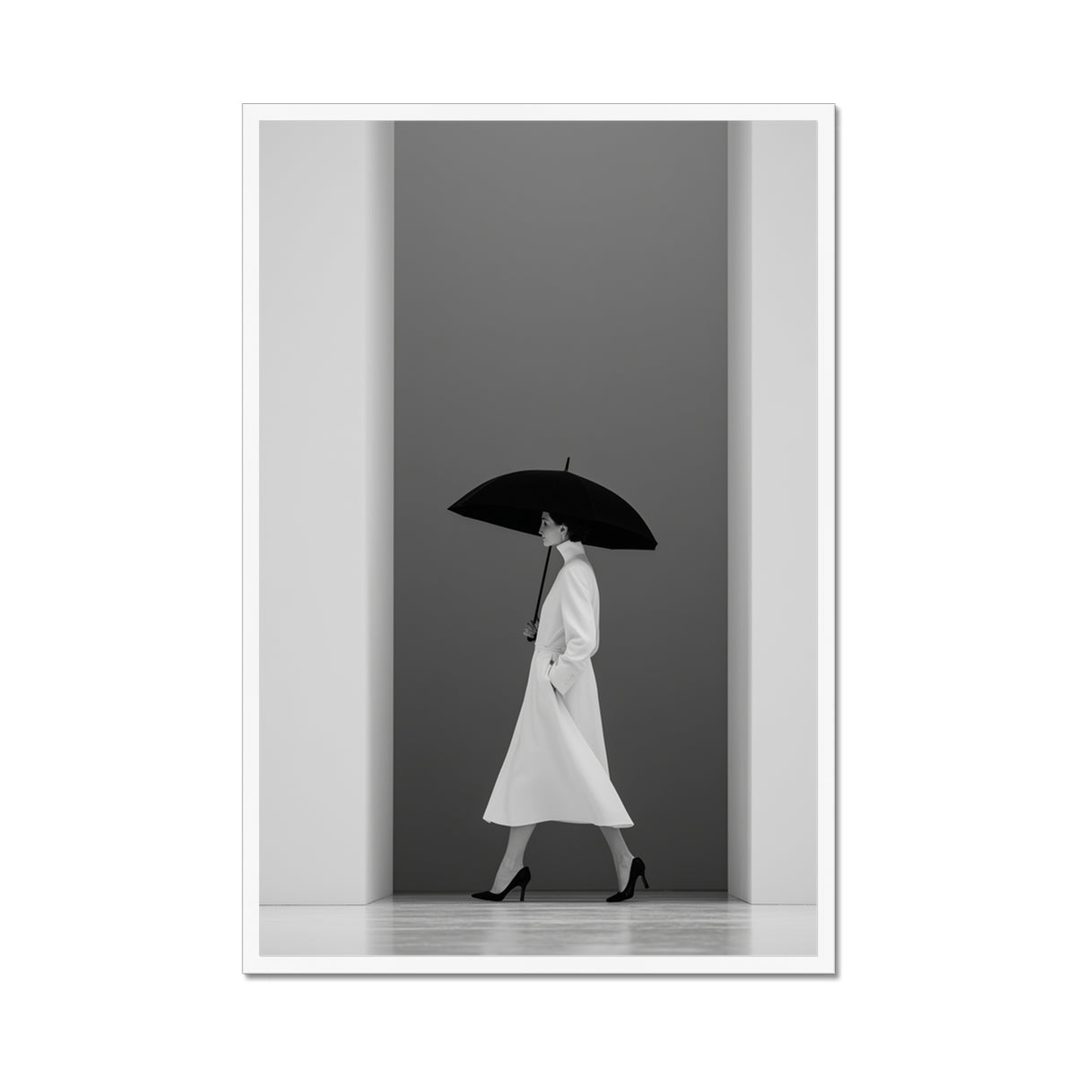 Jen Fargeot Creative | Fashion | Wall Art | The Model and The Umbrella | Framed Print