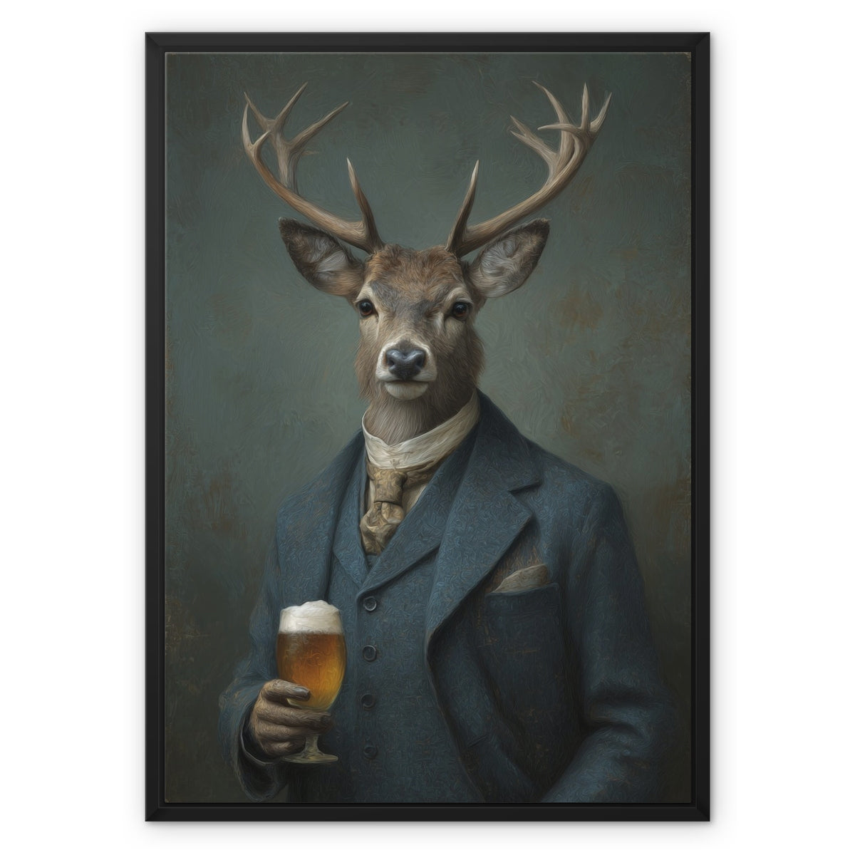 Jen Fargeot Creative | Animal | Wall Art | Dapper Deer | Framed Canvas