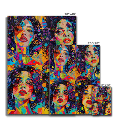 Jen Fargeot Creative | Pop Art | Wall Art | Estelle Quadriptyque | Canvas