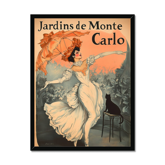 Jen Fargeot Creative | Vintage French | Wall Art | Jardins de Monte Carlo | Framed Print